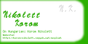 nikolett korom business card